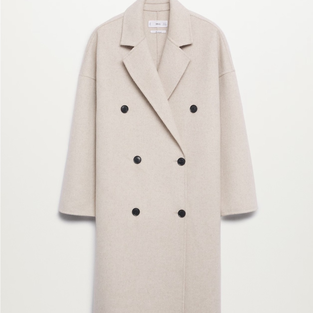 MANGO Oversized Handmade Wool Coat
